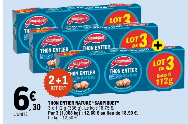 Promotie: Thon entier nature