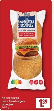 Aanbieding: DE AFBAKKER Luxe hamburger- broodjes