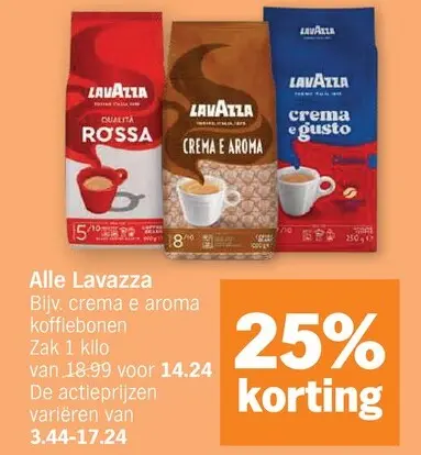 Promotie: Alle Lavazza