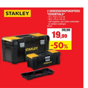 Promotie: Stanley Essential Toolbox gereedschapskoffer 2 stuks