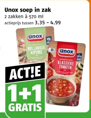 Aanbieding: soep in zak