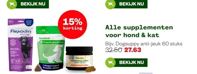 Aanbieding: Alle supplementen voor hond & kat