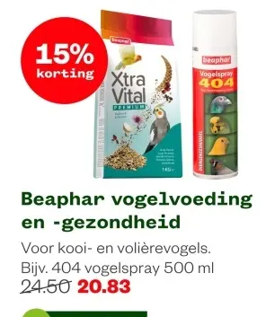 Aanbieding: Beaphar vogelvoeding en -gezondheid