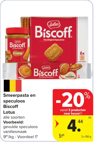 Promotie: Smeerpasta en speculoos Biscoff