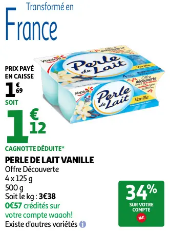 Promotie: Perle de lait vanille
