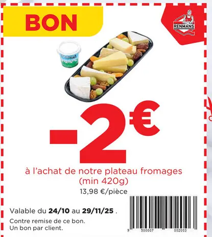 Offre: plateau fromages