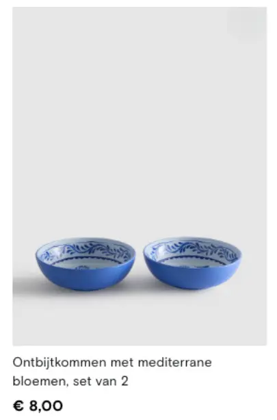 Promotie: Ontbijtkommen met mediterrane bloemen