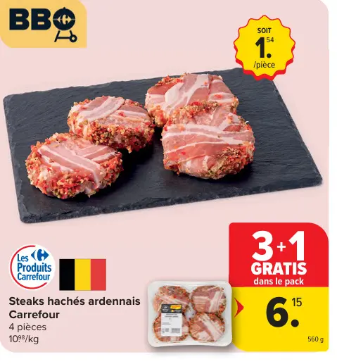 Offre: Steaks hachés ardennais