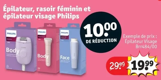 Offre: Épilateur, rasoir féminin et épilateur visage