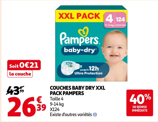 Offre: Couches baby dry xxl