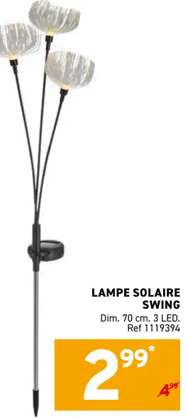 Offre: Lampe solaire swing