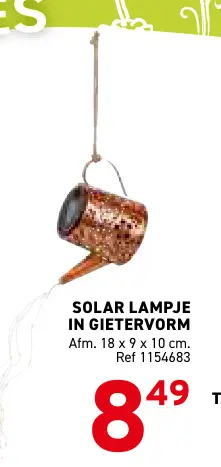 Promotie: Solar lampje in gietervorm