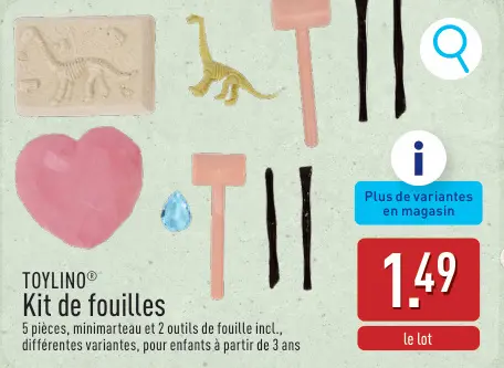 Offre: Kit de fouilles