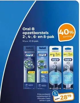 Aanbieding: Oral-B opzetborstels 2-, 4-, 6- en 8-pak
