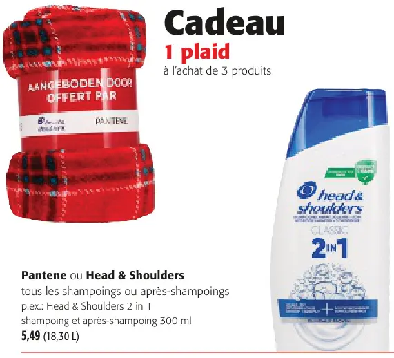 Offre: Pantene ou Head & Shoulders