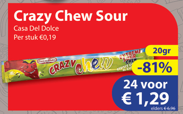 Aanbieding: Crazy Chew Sour