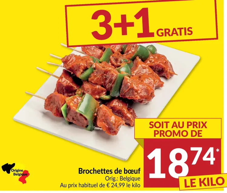 Offre: Brochettes de bœuf