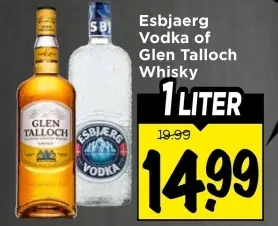 Aanbieding: Esbjaerg Vodka or Glen Talloch Whisky