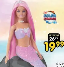 Aanbieding: Barbie 'Malibu' Zeemeerminpop met kleurverandering