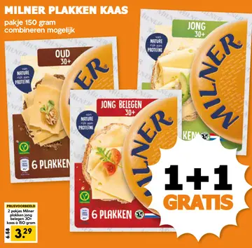 Aanbieding: Milner plakken kaas