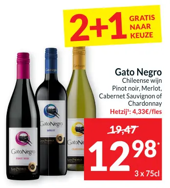 Promotie: Gato Negro Chileense wijn