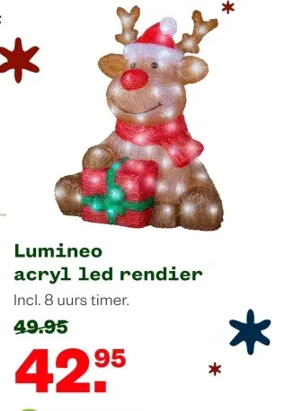 Aanbieding: acryl led rendier