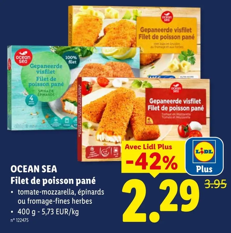 Offre: Filet de poisson pané