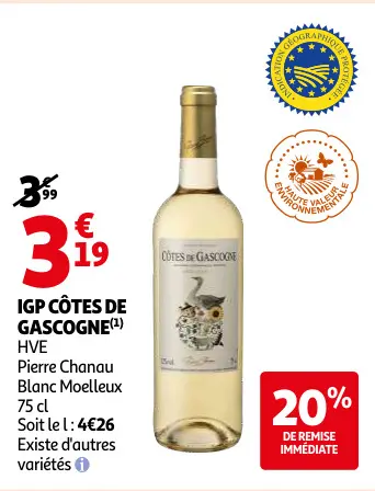 Offre: IGP CÔTES DE GASCOGNE