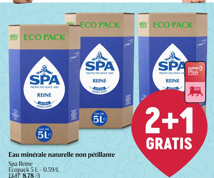 Offre: Eau minérale naturelle non pétillante