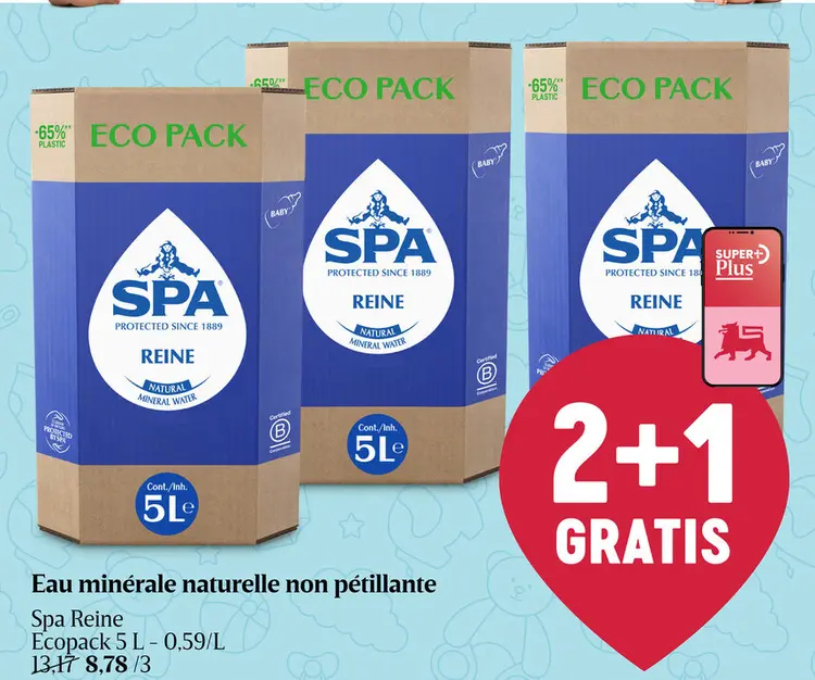 Offre: Eau minérale naturelle non pétillante