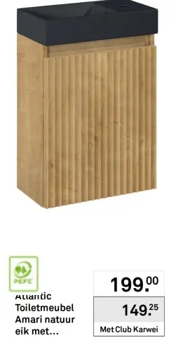 Aanbieding: Toiletmeubel Amari natuur eik met...