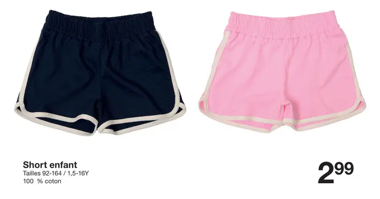 Offre: Short enfant
