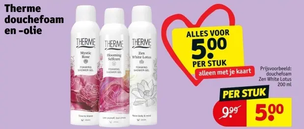 Promotie: Therme douchefoam en -olie