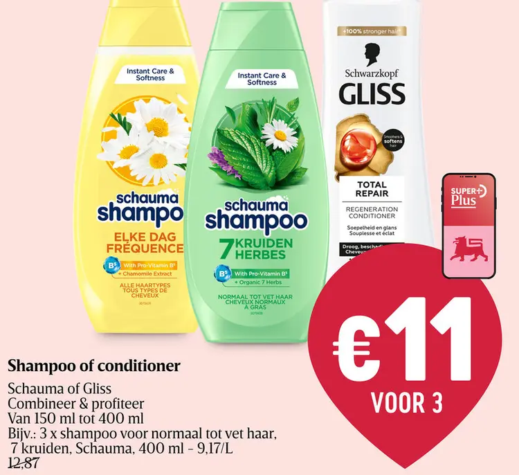 Promotie: Shampoo of conditioner