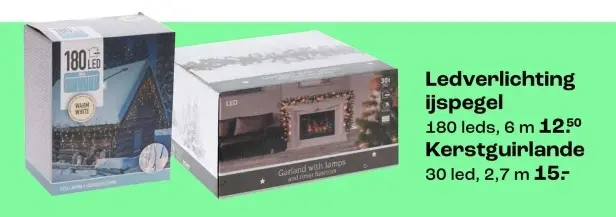 Aanbieding: Ledverlichting ijspegel of Kerstguirlande