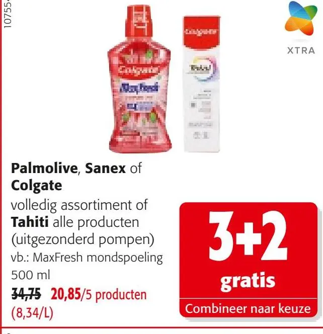 Promotie: Diverse van Palmolive, Sanex of Colgate, zoals: MaxFresh mondspoeling