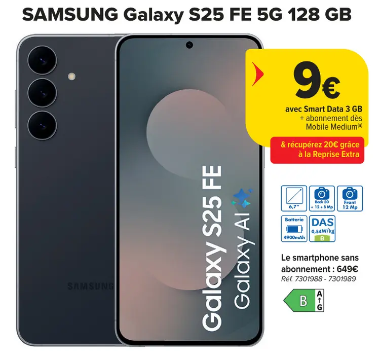 Offre: Galaxy S25 FE 5G 128 GB
