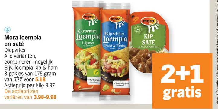 Promotie: Mora loempia en saté
