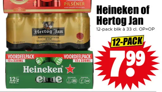 Aanbieding: Heineken of Hertog Jan