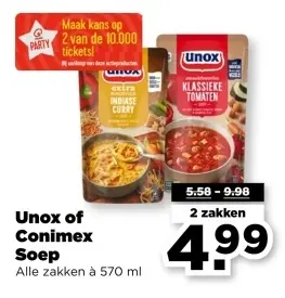 Aanbieding: Unox of Conimex Soep