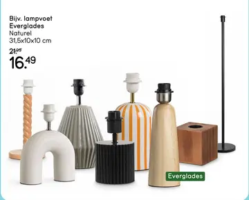 Aanbieding: Bijv. lampvoet Everglades Naturel