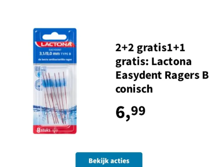 Aanbieding: Lactona Easydent Ragers B conisch