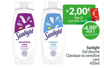 Offre: Sunlight Gel douche Classique ou sensitive care