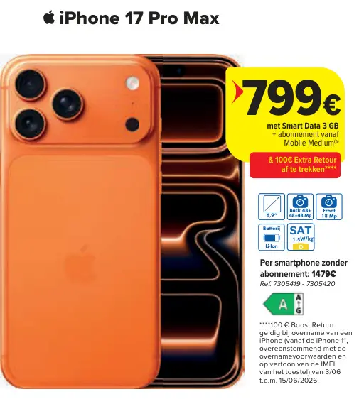 Promotie: iPhone 17 Pro Max