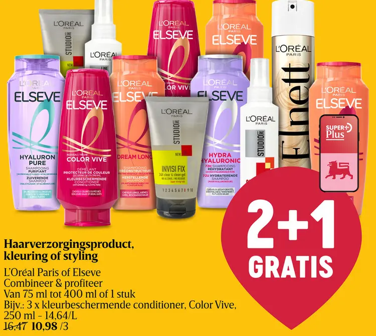 Promotie: Haarverzorgingsproduct, kleuring of styling
