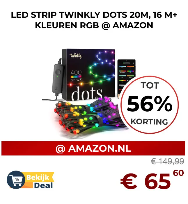 Aanbieding: Led strip Twinkly dots 20m