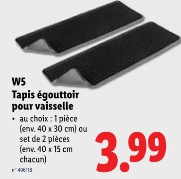 Offre: Tapis égouttoir pour vaisselle