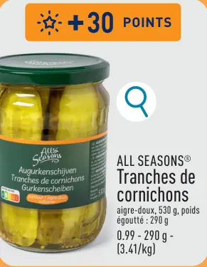 Offre: Tranches de cornichons