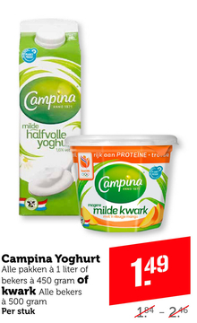 Aanbieding: Campina Yoghurt of kwark