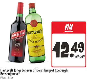 Aanbieding: Hartevelt Jonge Jenever of Coebergh Bessenjenever